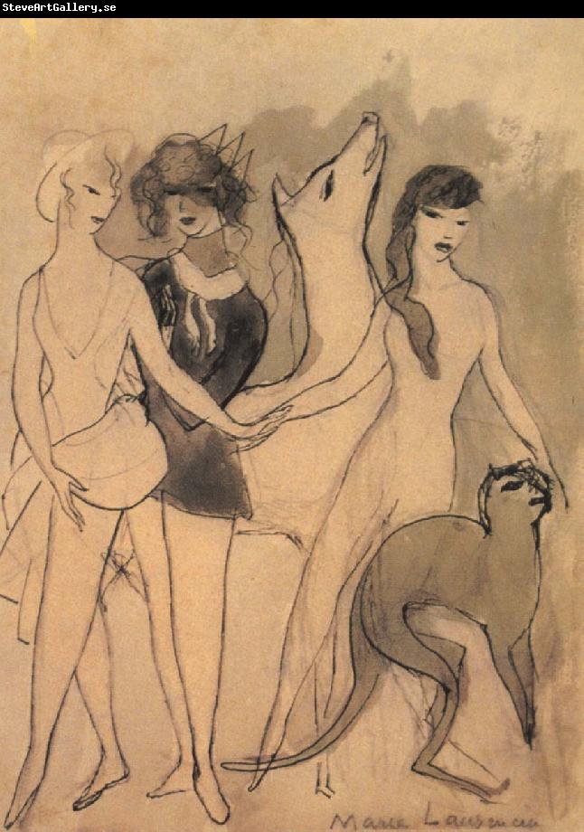 Marie Laurencin Deer,cat and three woman